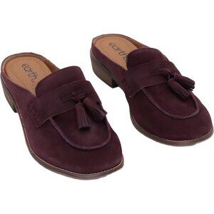 Earth Everett Tassel Loafers Dark Red Suede Women's US 6.5M